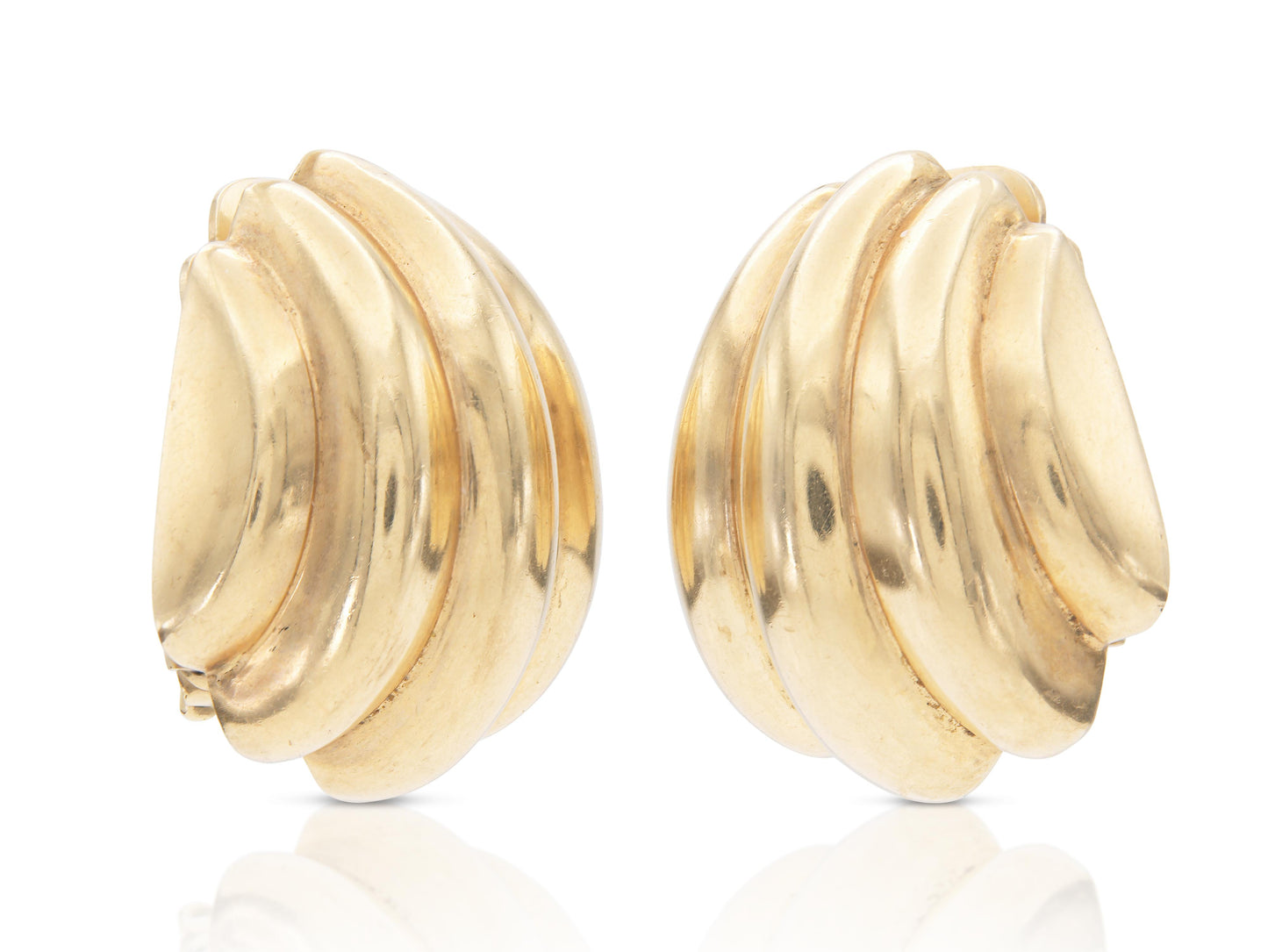 Vintage 1980s Gold Shrimp Earrings