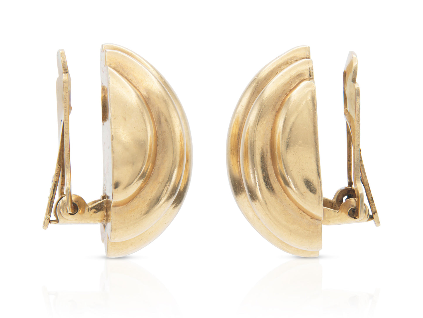 Vintage 1980s Gold Shrimp Earrings