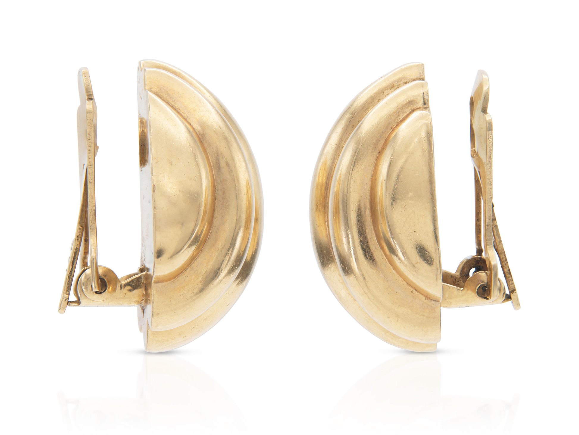 Vintage 1980s Gold Shrimp Earrings