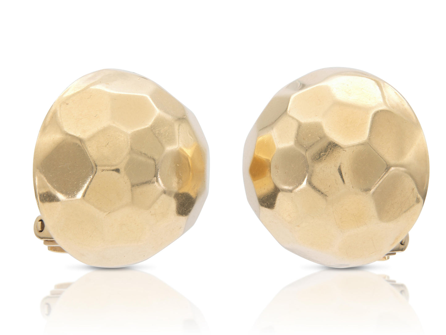 Vintage 1980s Gold Disco Ball Earrings