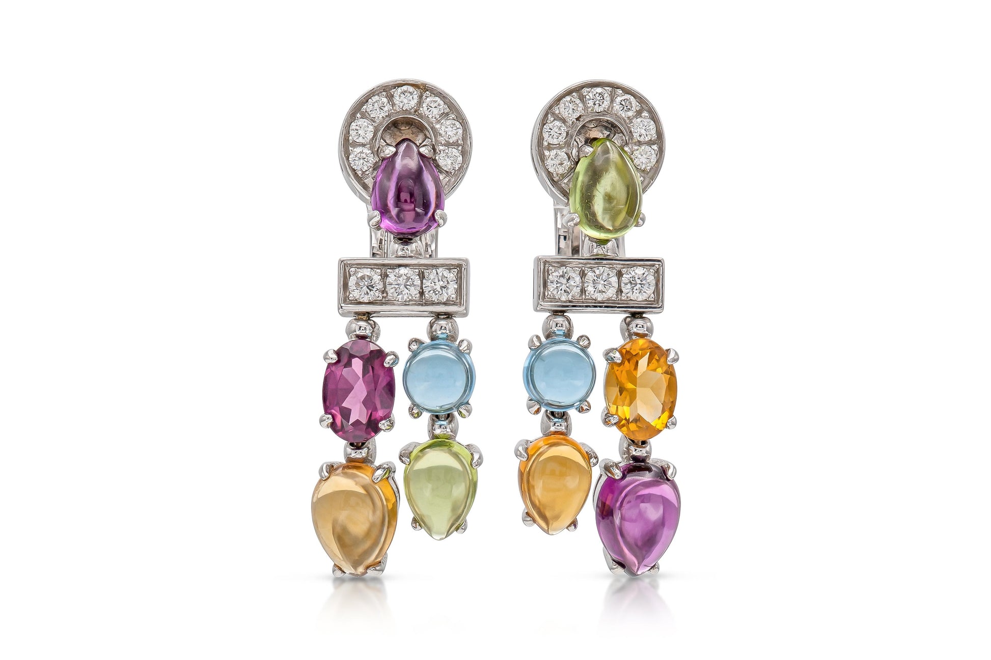 Bvlgari Allegra Multi-Gem Dangle Earrings