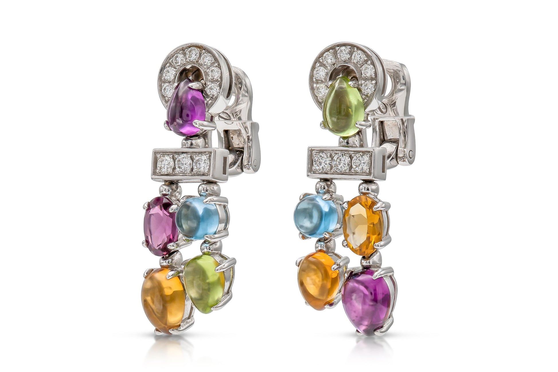 Bvlgari Allegra Multi-Gem Dangle Earrings