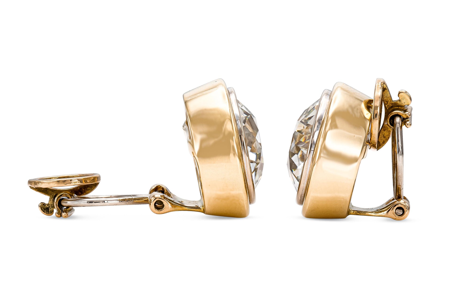 12.94 Carat Old European Cut Diamond Earrings