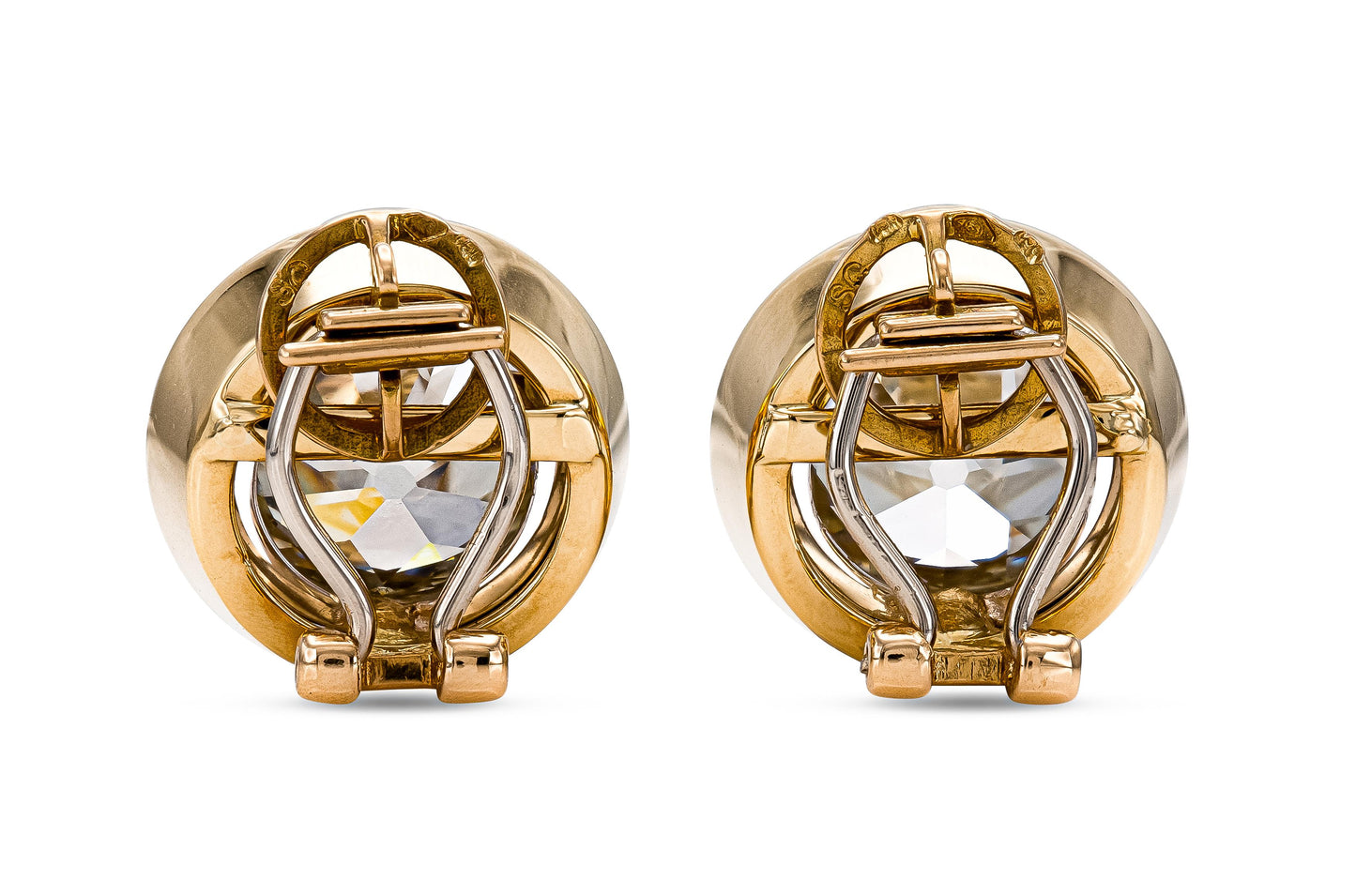 12.94 Carat Old European Cut Diamond Earrings