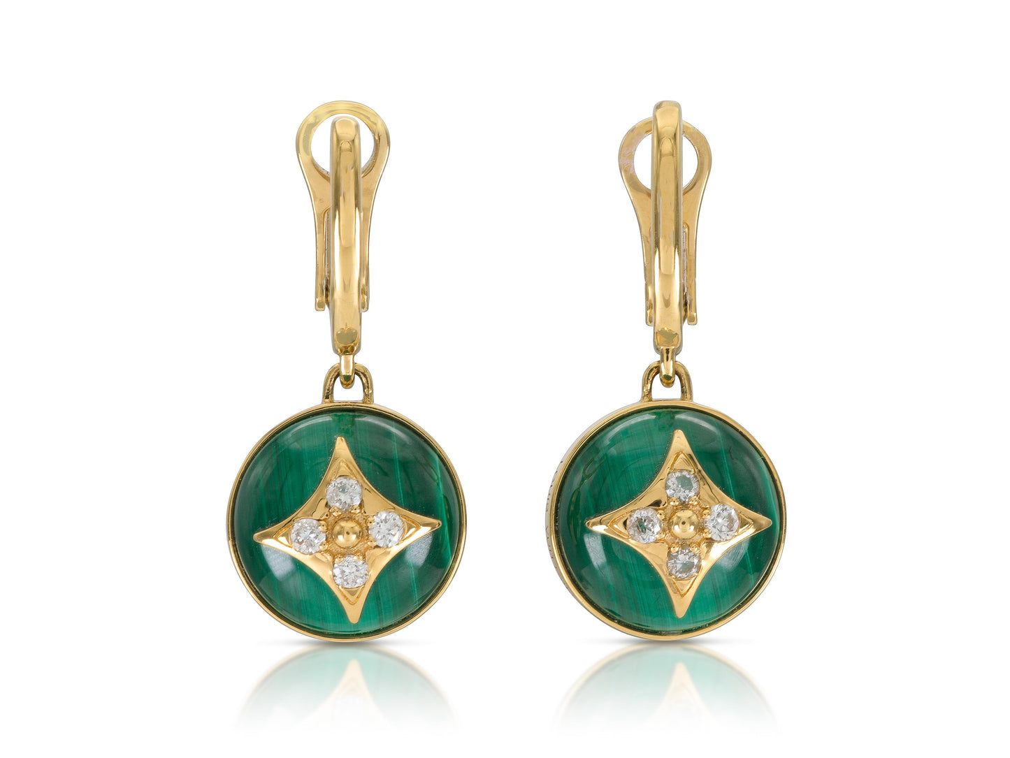 Louis Vuitton Color Blossom Malachite Dangle Earrings