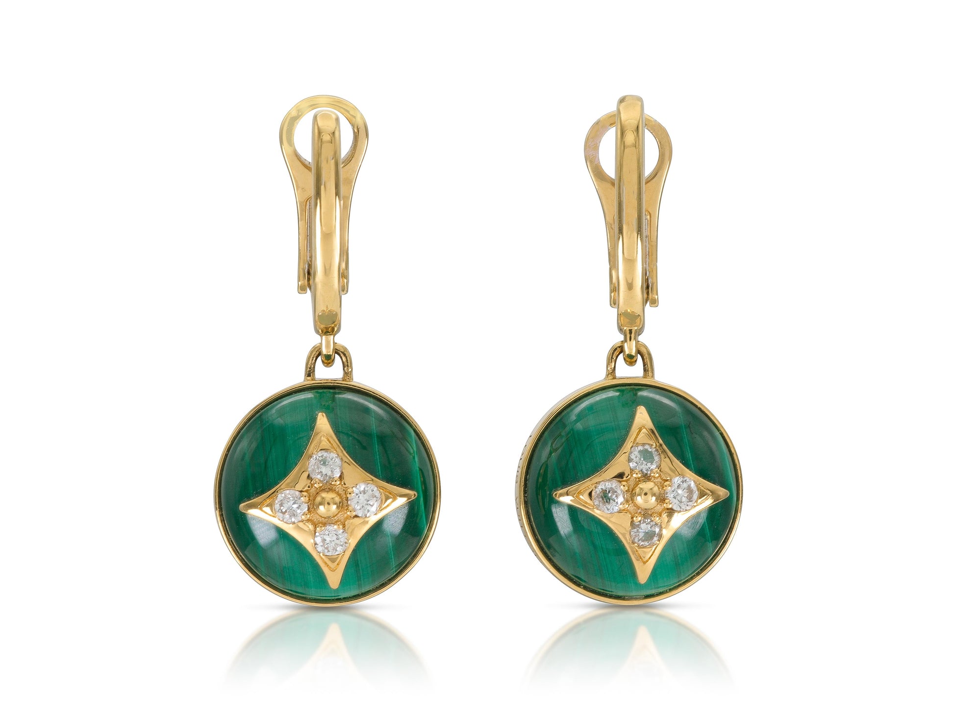 Louis Vuitton Color Blossom Malachite Dangle Earrings