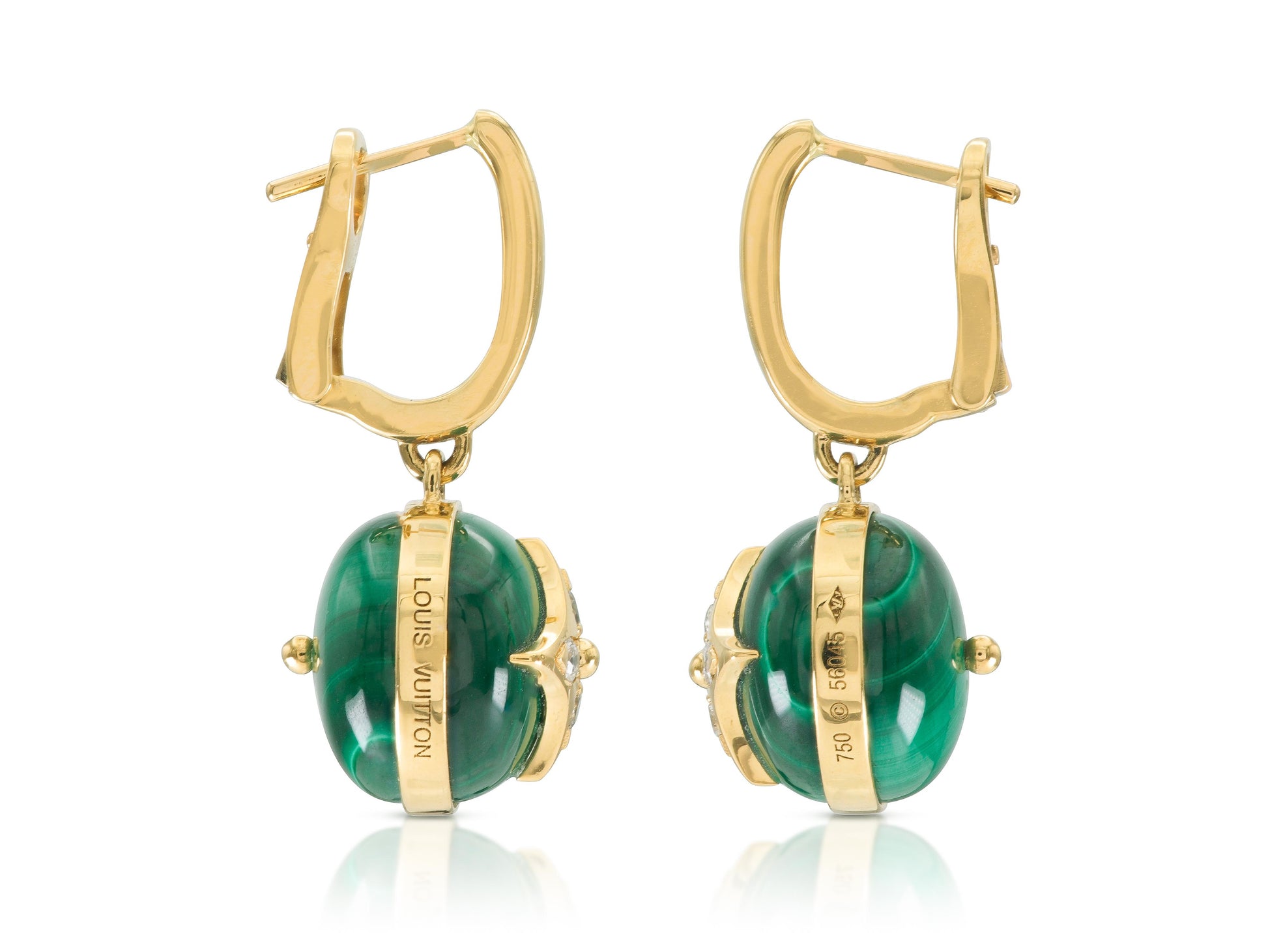 Louis Vuitton Color Blossom Malachite Dangle Earrings