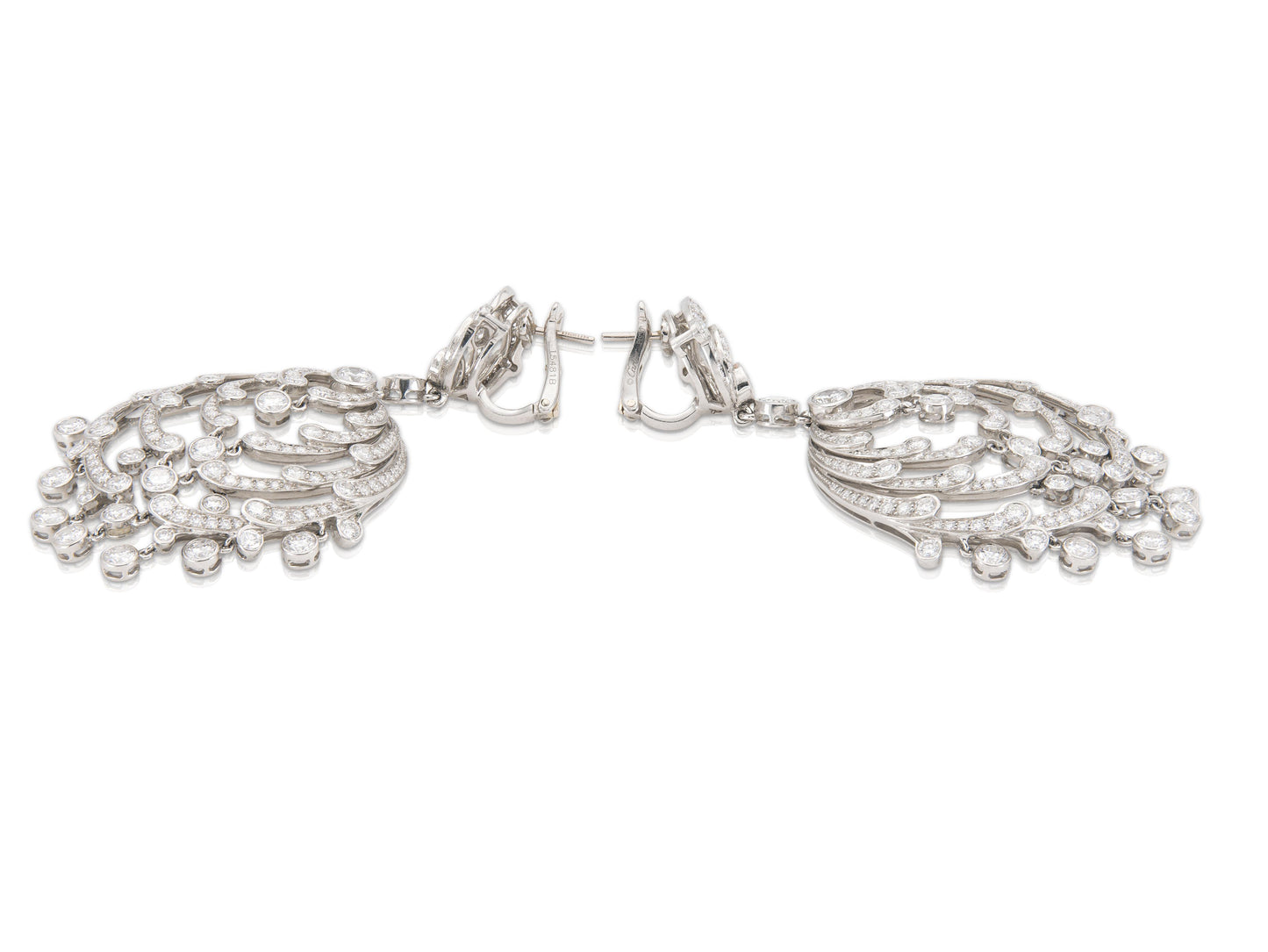 Vintage 1990s Cartier 12.50 Carat Diamond Chandelier Earrings