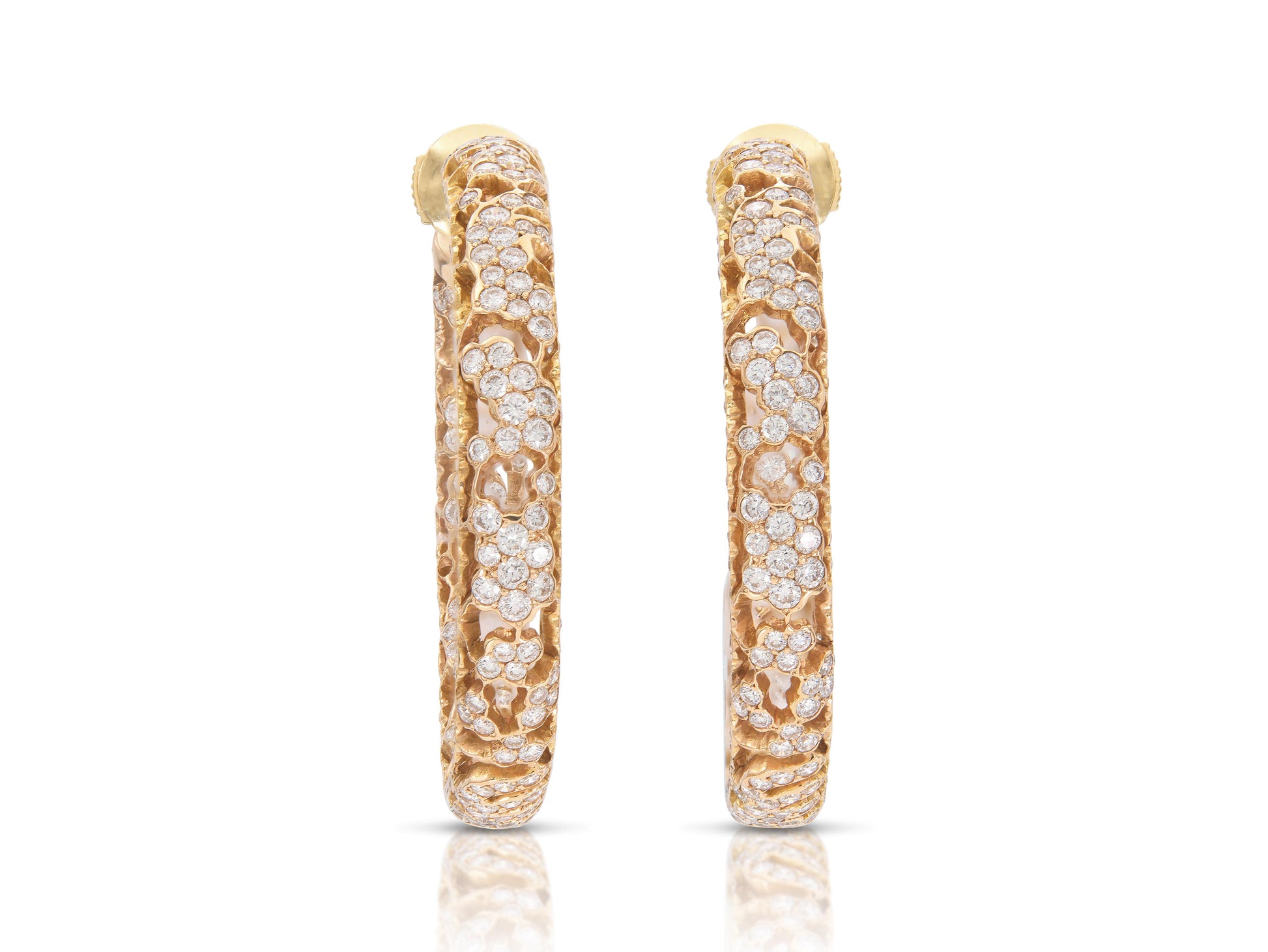 10.60 Carat Diamond Hoop earrings
