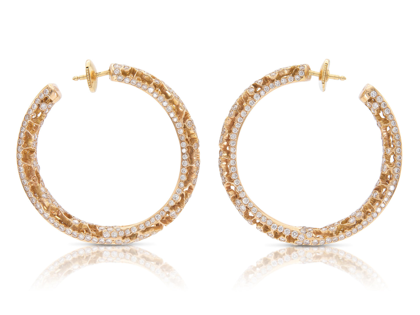 10.60 Carat Diamond Hoop earrings