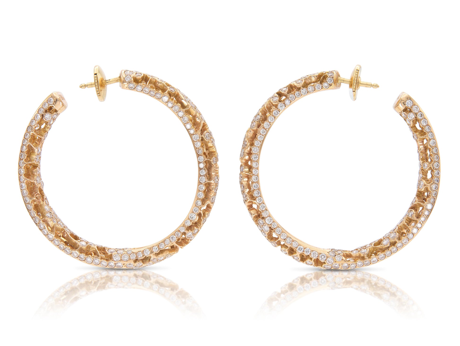 10.60 Carat Diamond Hoop earrings