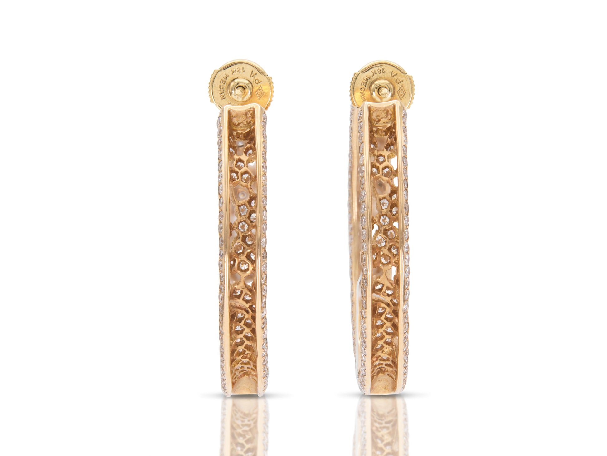 10.60 Carat Diamond Hoop earrings