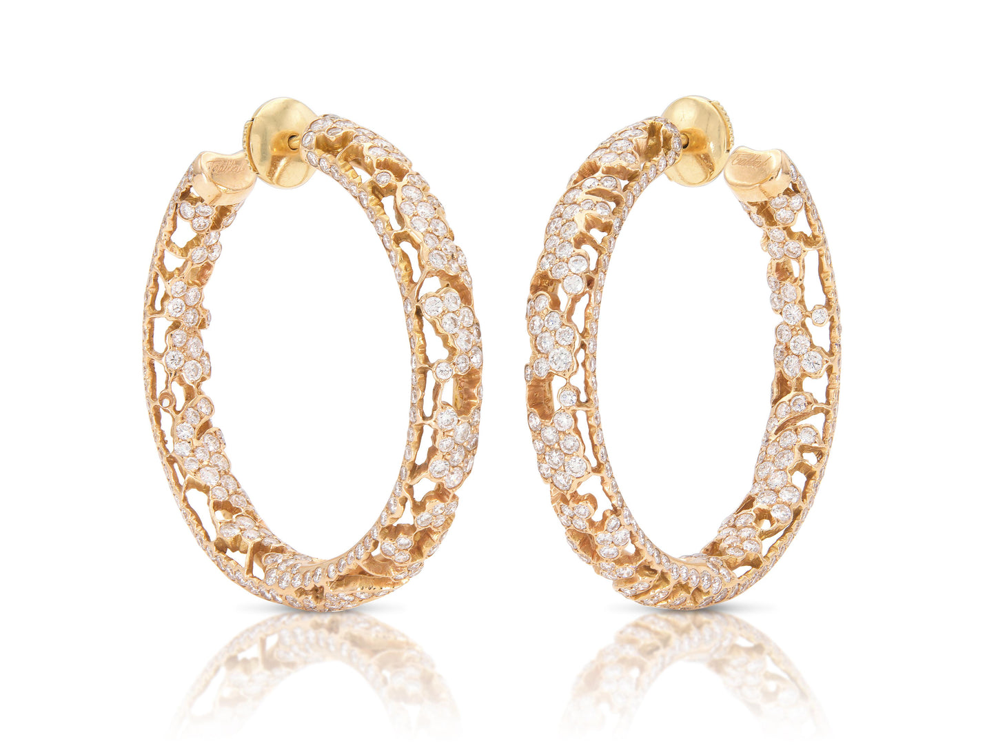 10.60 Carat Diamond Hoop earrings