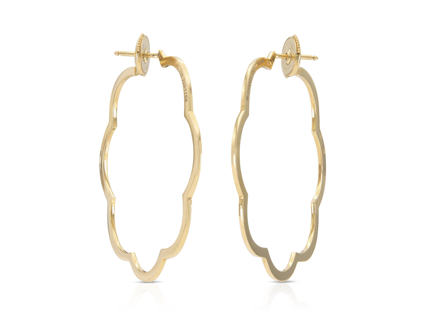 Chanel Camelia Hoop Earrings