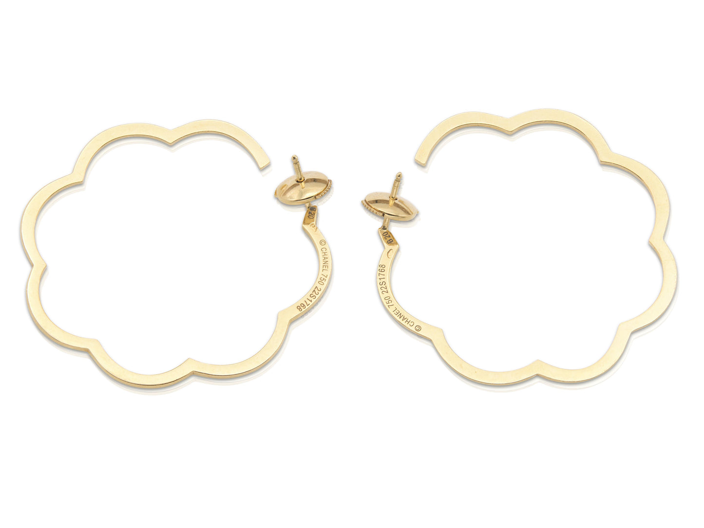 Chanel Camelia Hoop Earrings