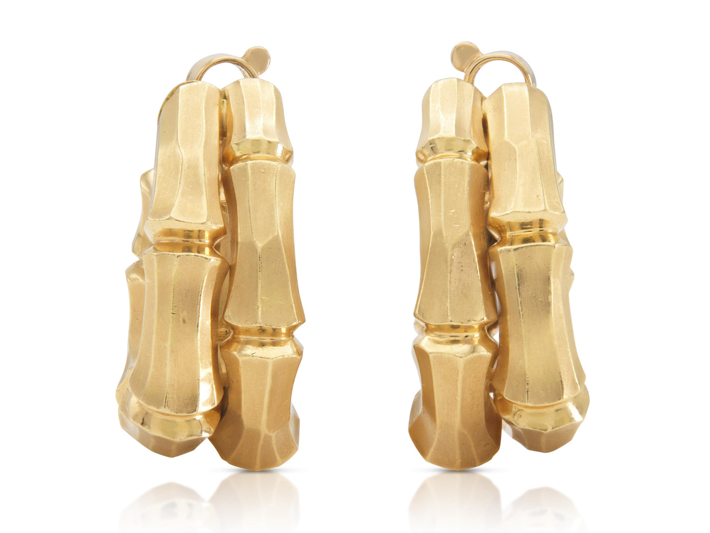 Vintage 1990s Cartier Bamboo Earrings