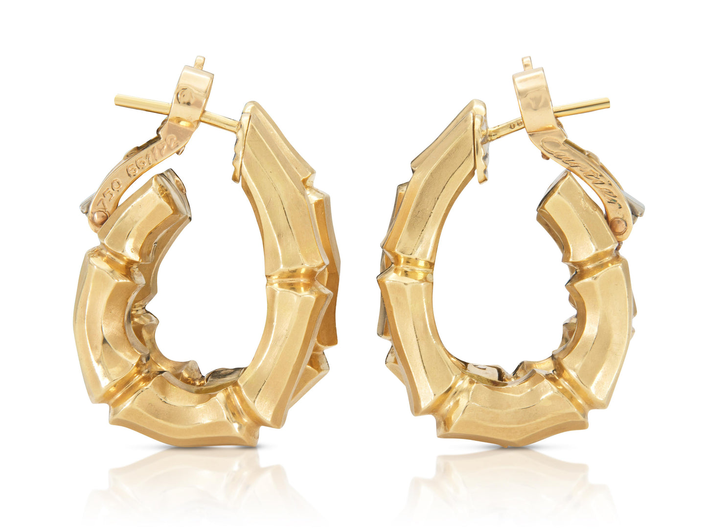 Vintage 1990s Cartier Bamboo Earrings