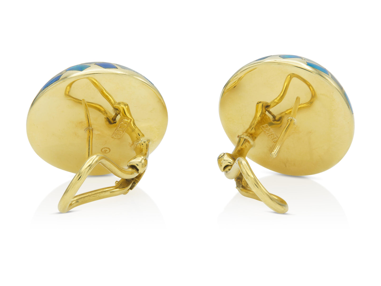 Vintage 1980s Tiffany & Co. Angela Cummings Opal & MOP Checkerboard Earrings