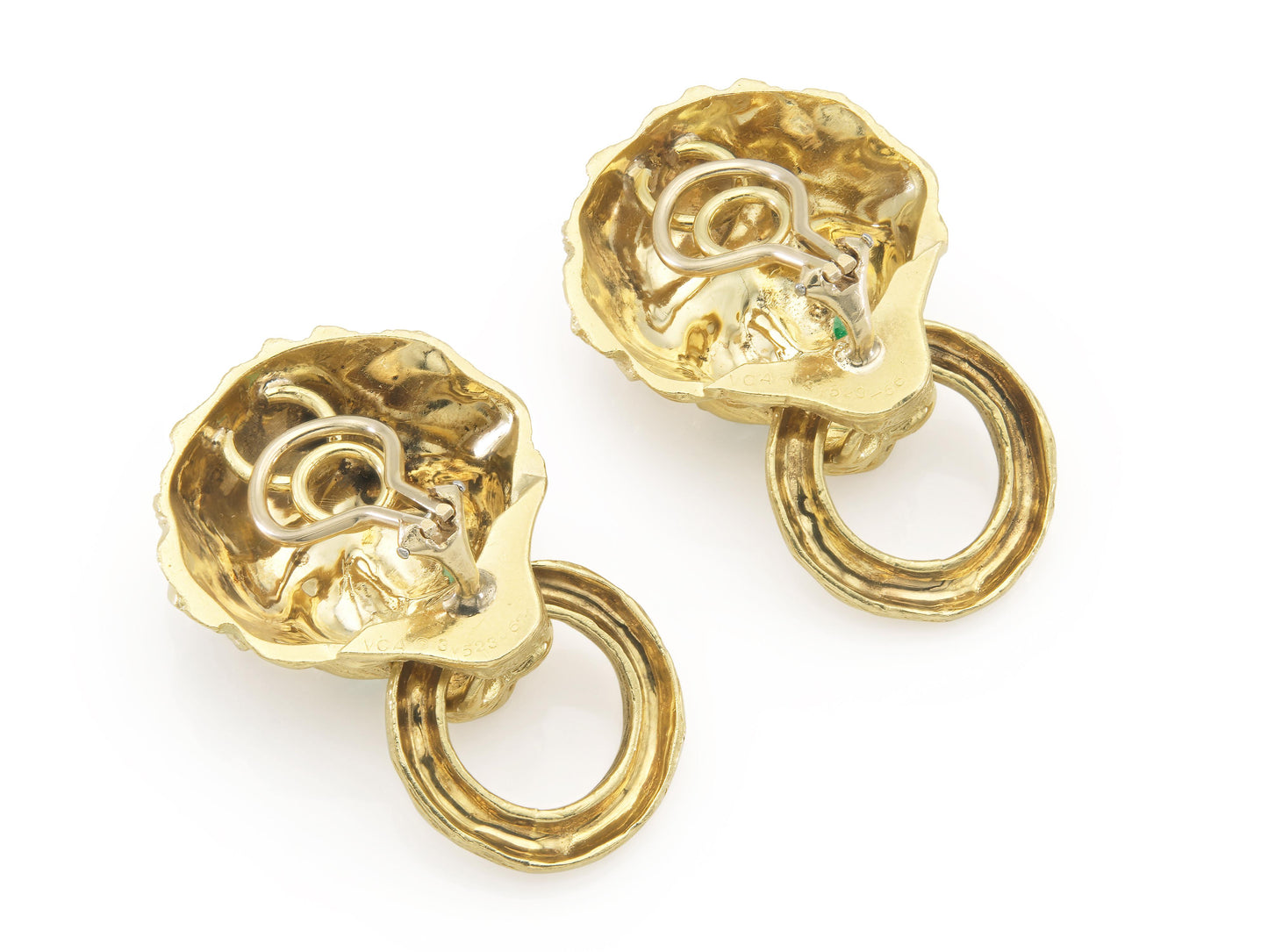 Vintage 1960s Van Cleef & Arpels Lion Head Door Knocker Earrings