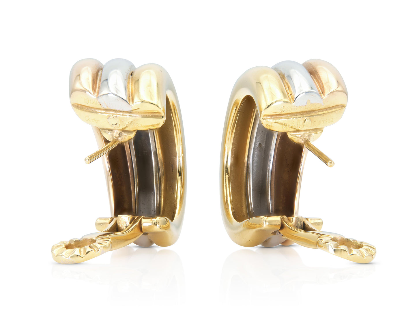 Vintage 1990s Cartier Trinity Hoop Earrings