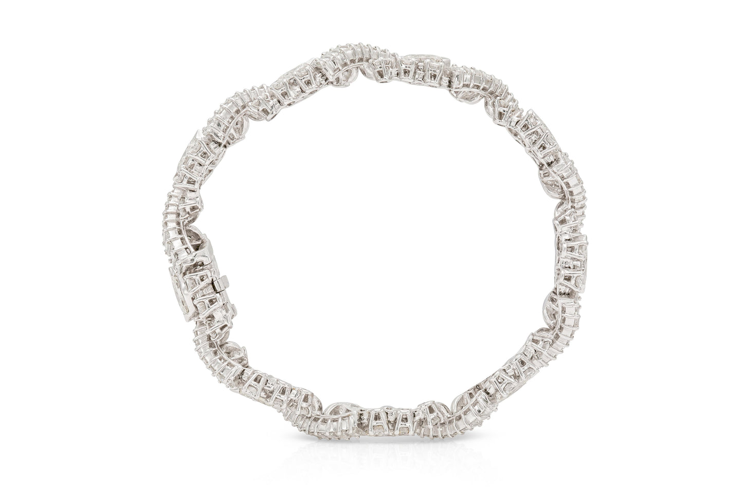Vintage 1950s 16.00 Carat Mixed Cut Diamond Bracelet