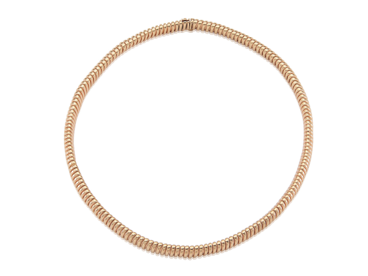 Vintage 1940s Retro Rose Gold Tubogas Necklace