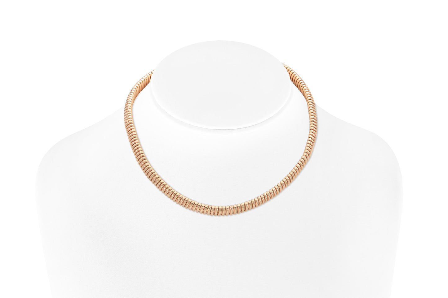Vintage 1940s Retro Rose Gold Tubogas Necklace