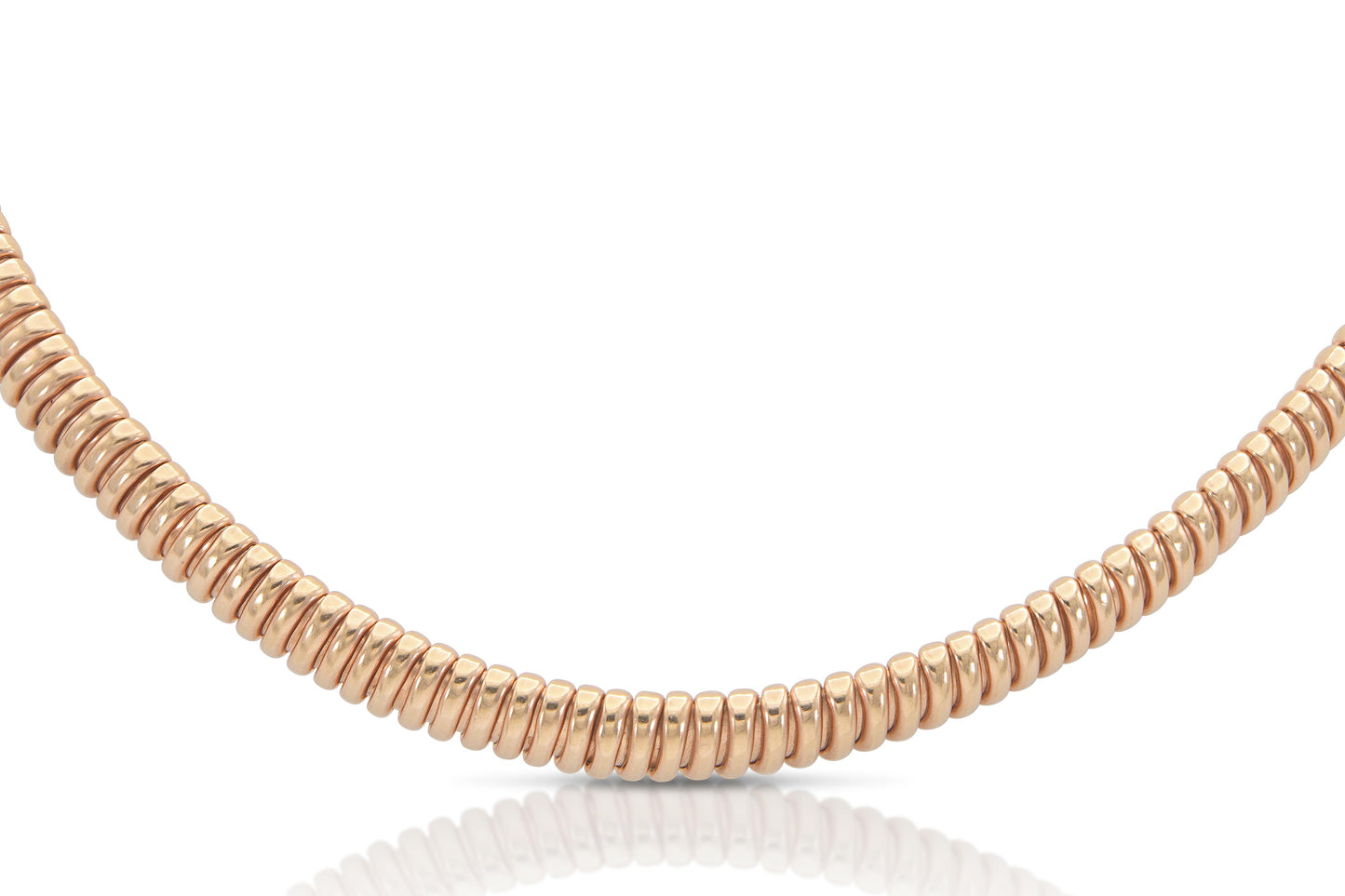 Vintage 1940s Retro Rose Gold Tubogas Necklace
