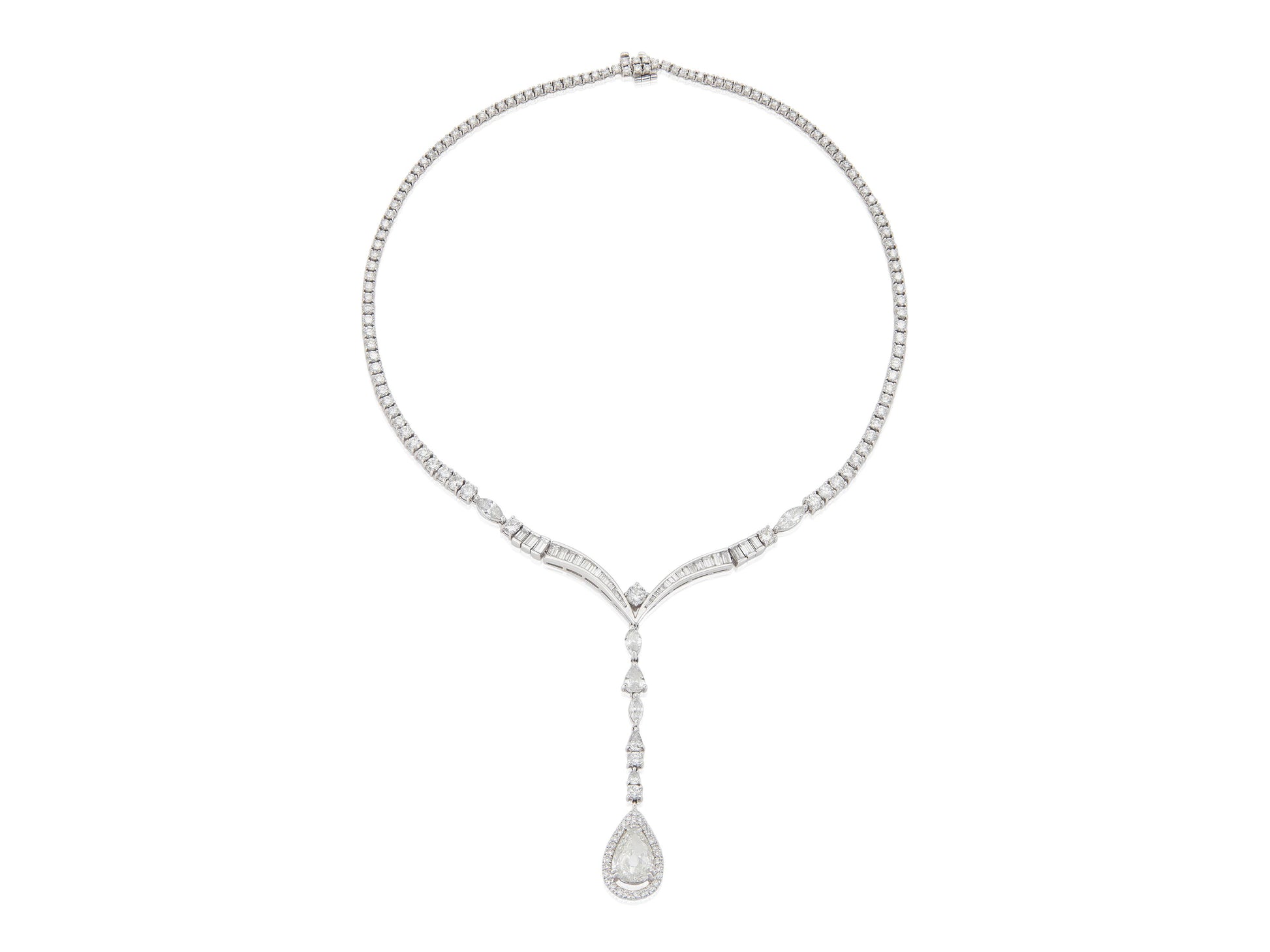20.40 Carat Diamond Drop Necklace