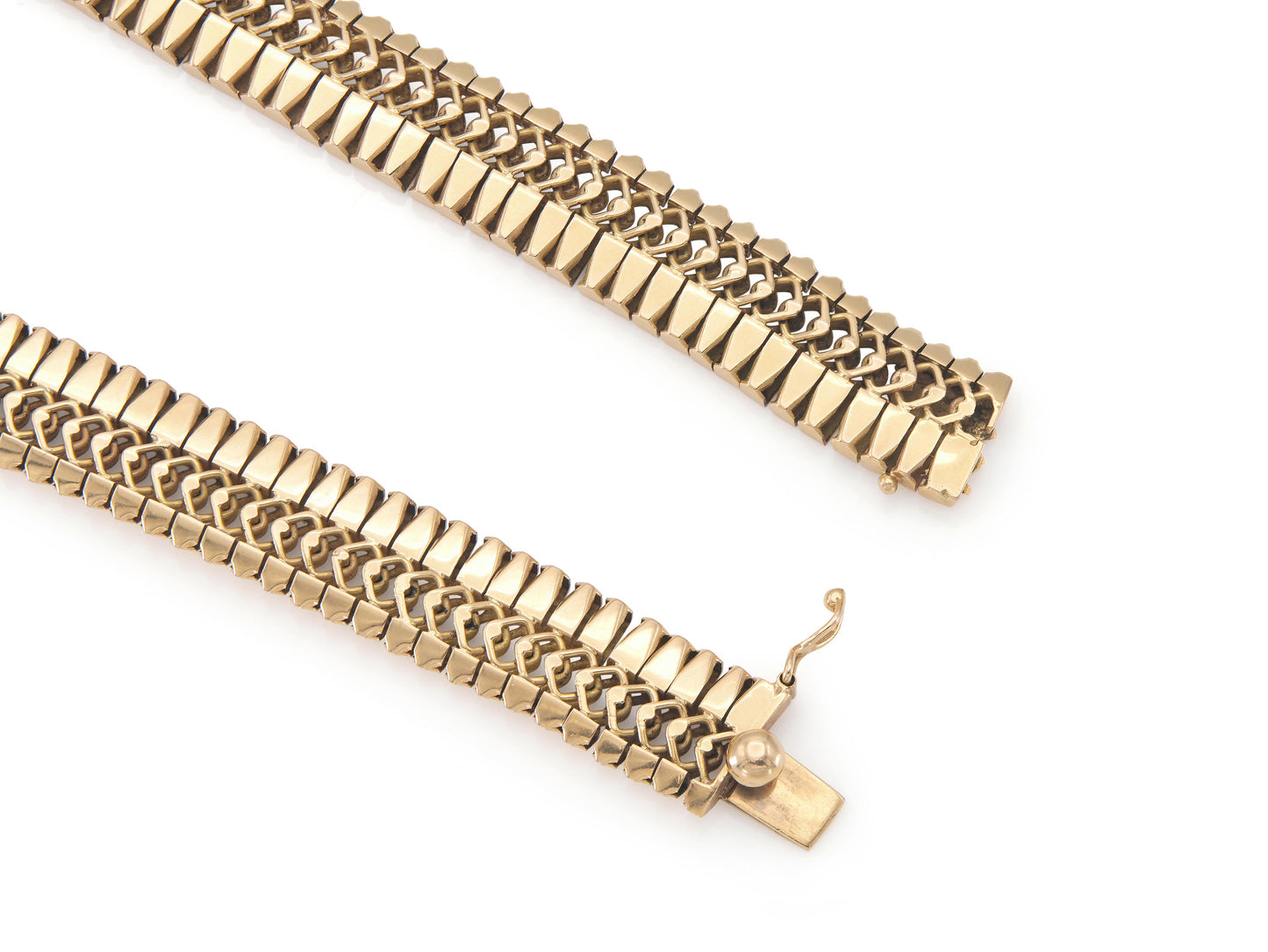 Vintage 1940s Retro Rose Gold Collar Necklace