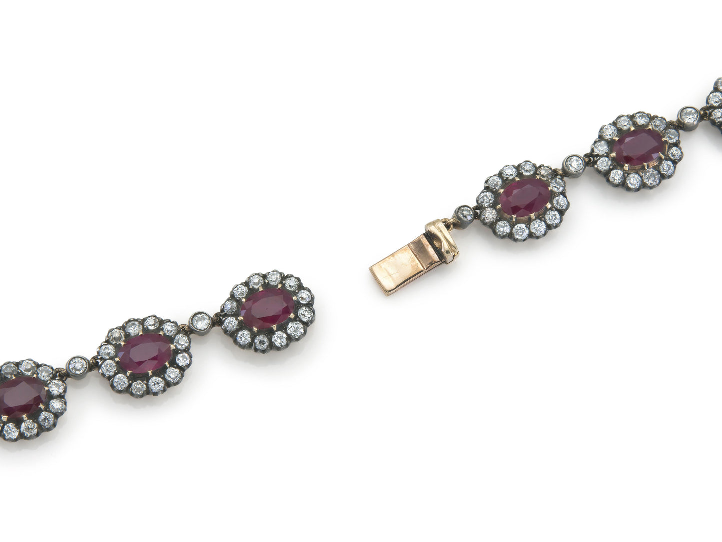 17.00 Carat Ruby Necklace with Diamonds