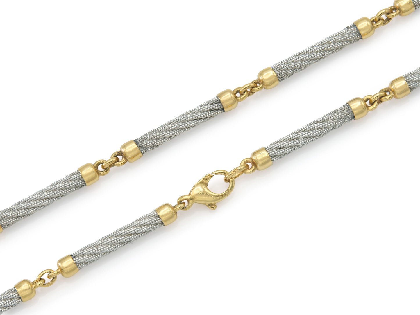 Vintage 1980s Fred Paris Two-Toned Chain Necklace