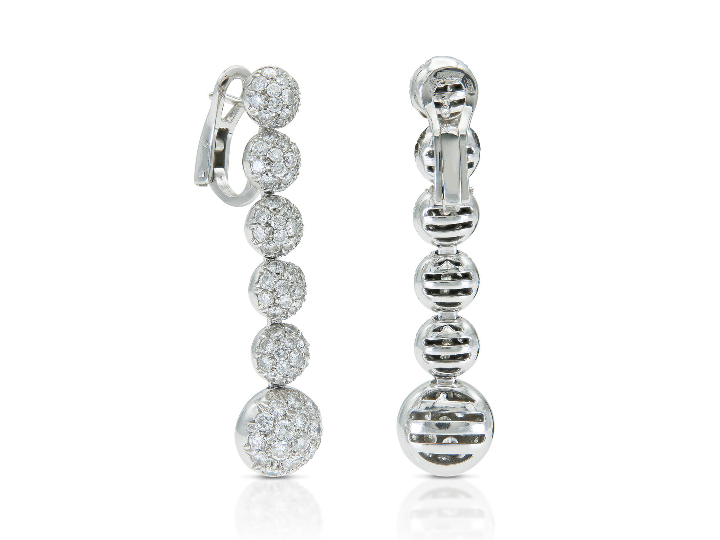 20.00 Carat Diamond Balls Chocker Necklace and Earrings Set