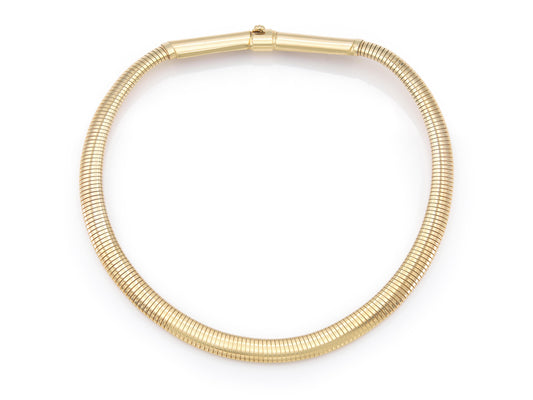 Vintage 1980s Forstner Gold Gooseneck Necklace