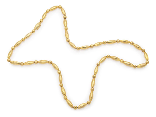 Vintage 1970s Lalaounis Gold Long Necklace