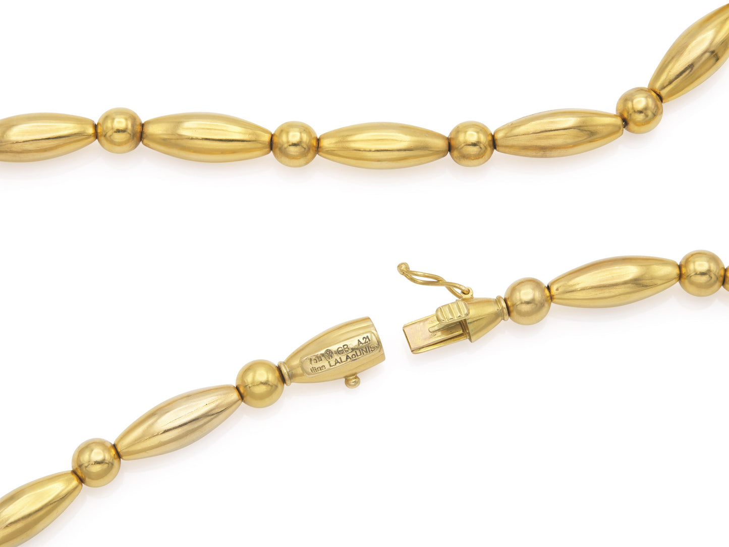Vintage 1970s Lalaounis Gold Long Necklace