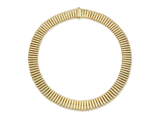 Vintage 1980s Double-Sided Gold Spikes Necklace