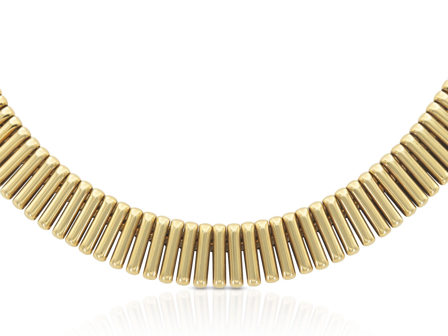 Vintage 1980s Double-Sided Gold Spikes Necklace