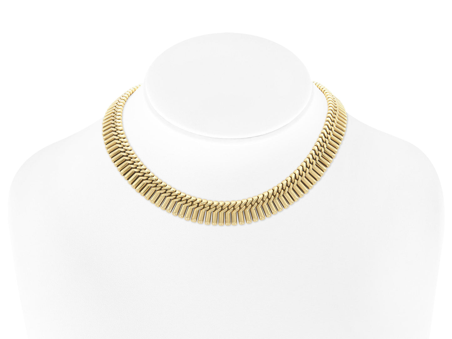 Vintage 1980s Double-Sided Gold Spikes Necklace