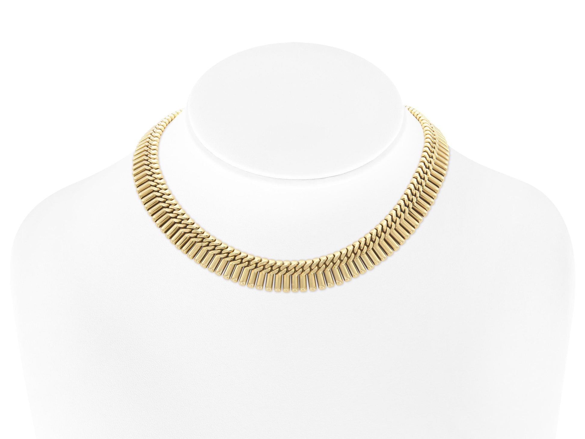 Vintage 1980s Double-Sided Gold Spikes Necklace