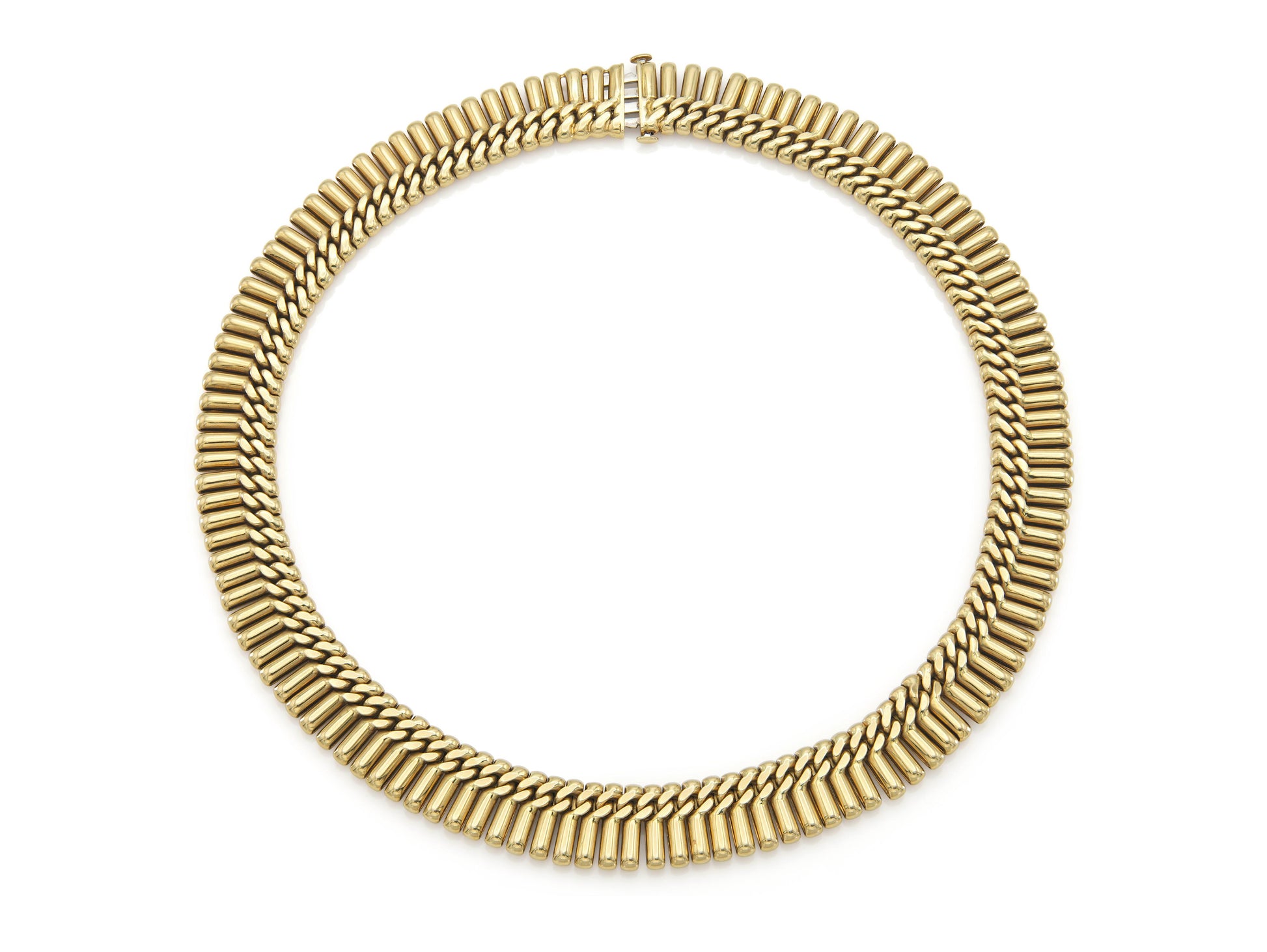 Vintage 1980s Double-Sided Gold Spikes Necklace