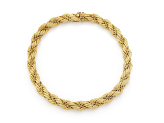 Vintage 1960s Tiffany & Co. Gold Rope Collar Necklace