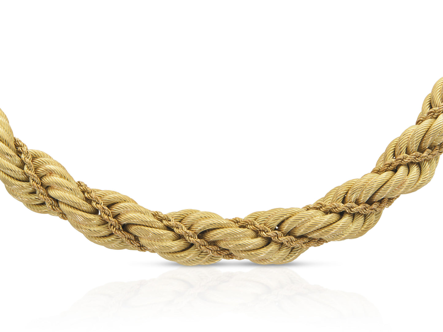 Vintage 1960s Tiffany & Co. Gold Rope Collar Necklace
