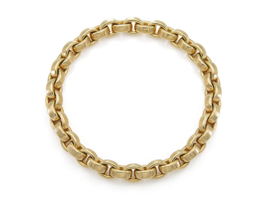 Vintage 1980s Gold Cable Link Collar Necklace