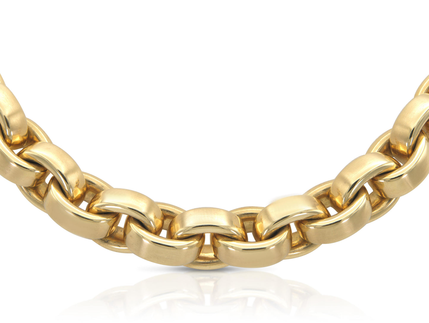 Vintage 1980s Gold Cable Link Collar Necklace