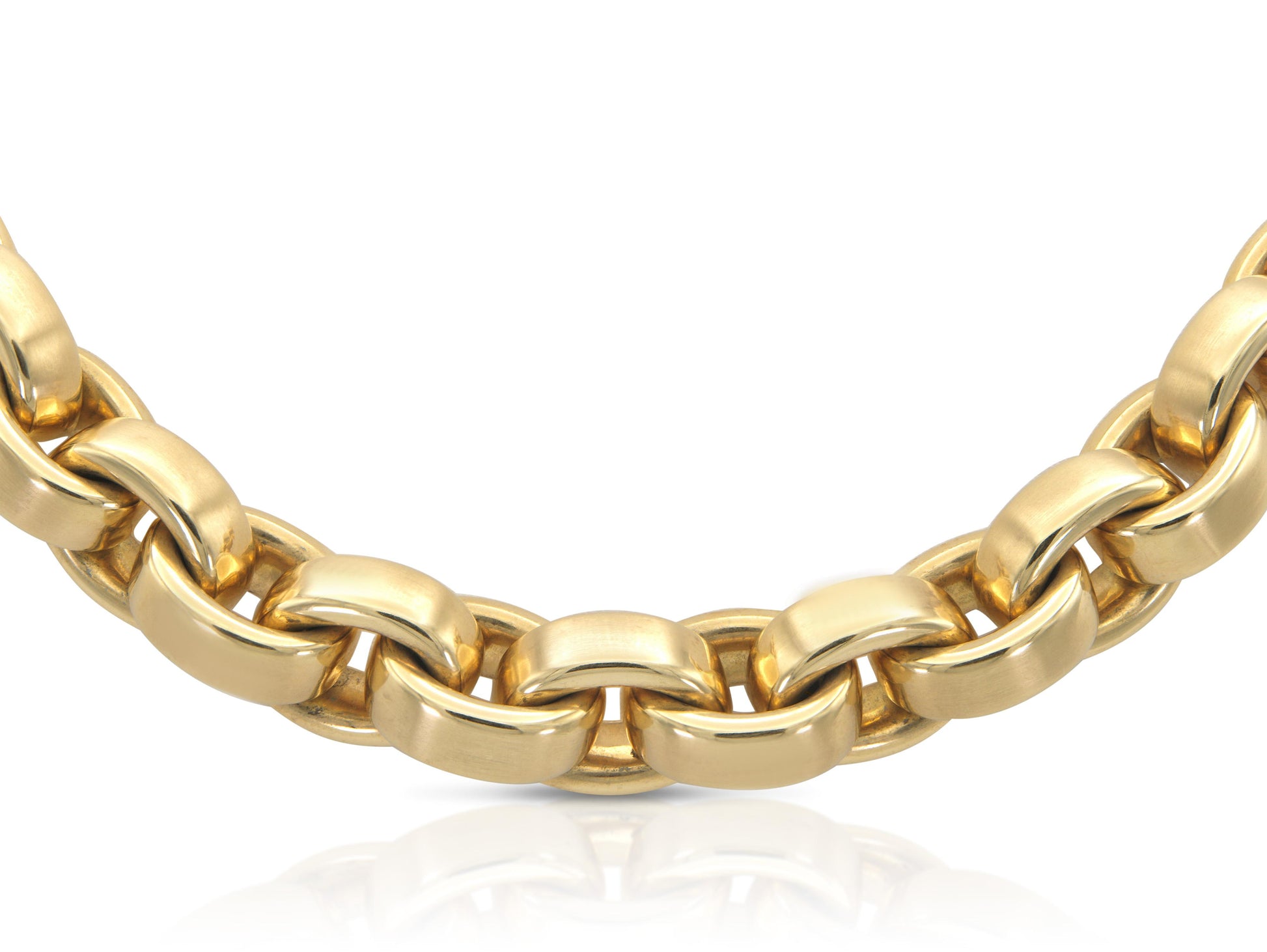 Vintage 1980s Gold Cable Link Collar Necklace
