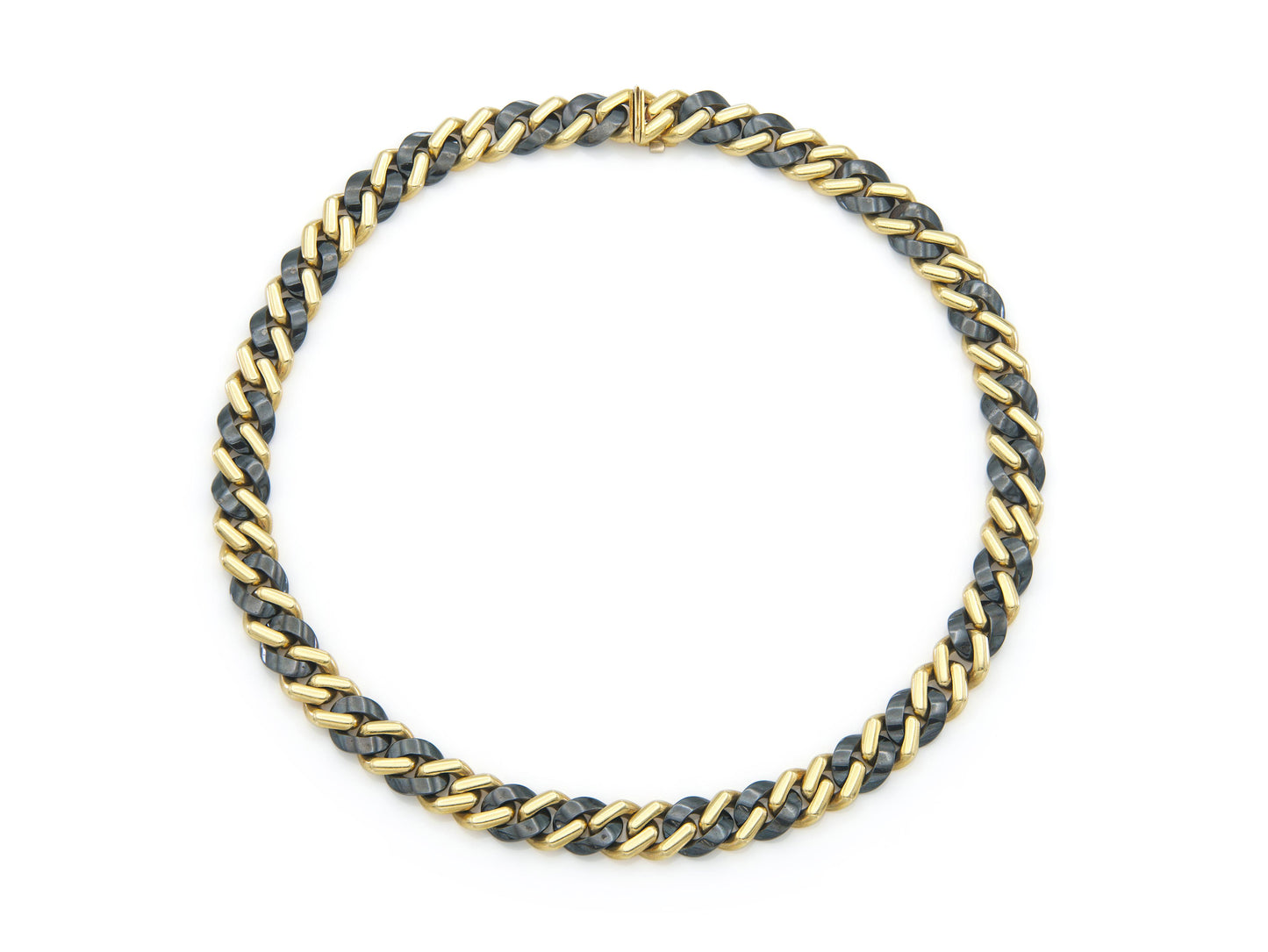 Vintage 1970s Bvlgari Two-Toned Link Chain Necklace