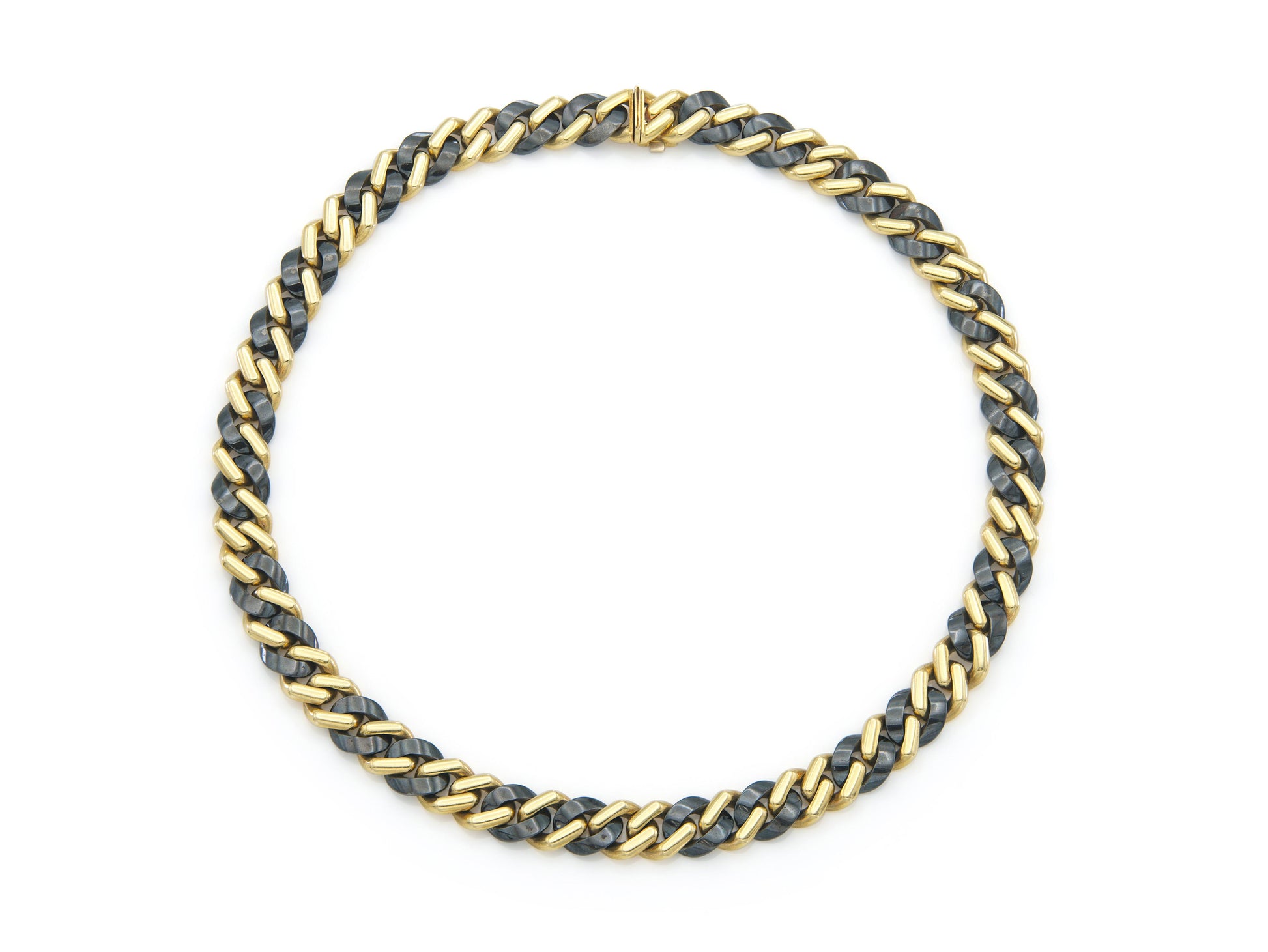 Vintage 1970s Bvlgari Two-Toned Link Chain Necklace
