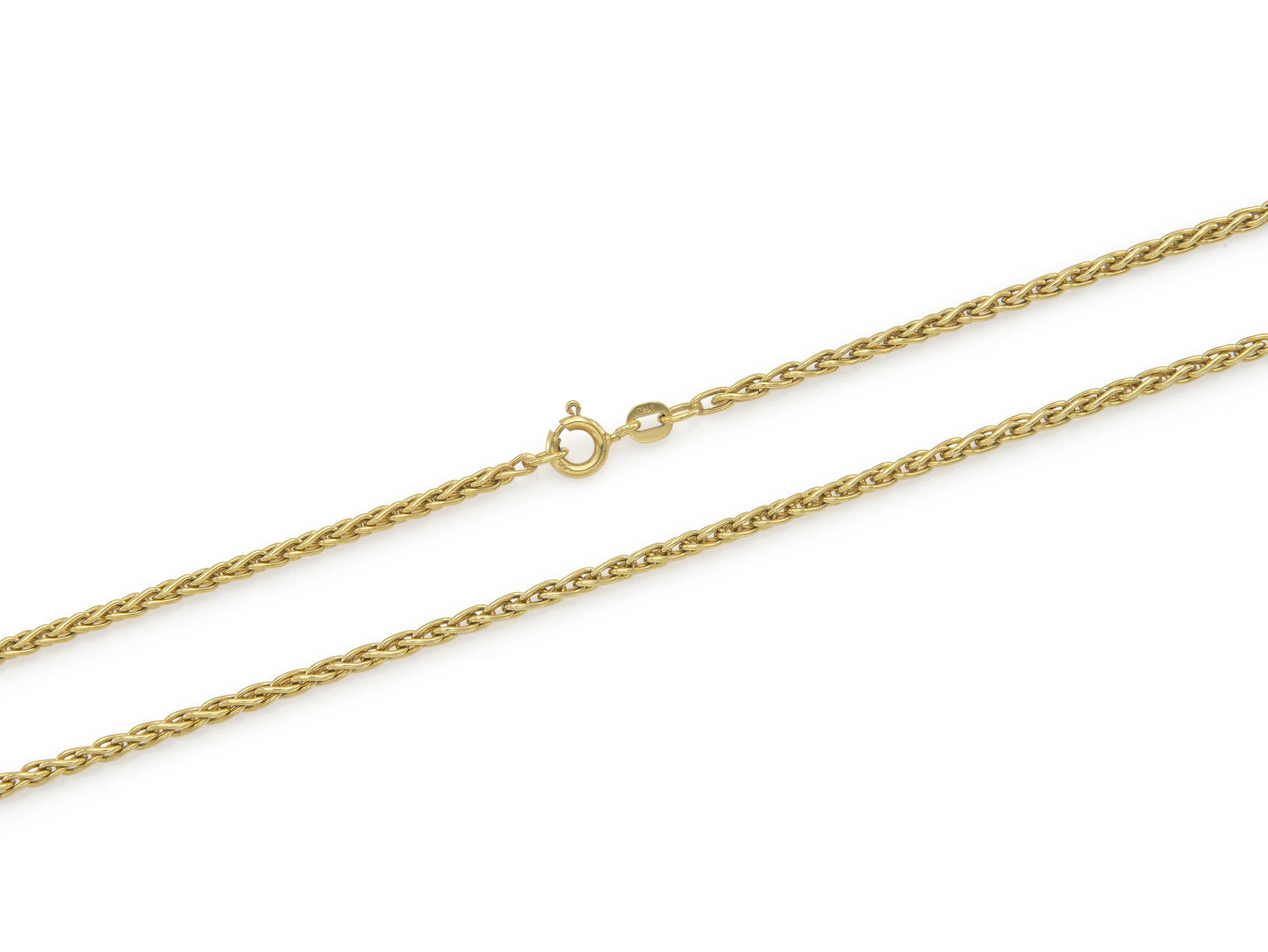 Gold Wheat Chain Necklace
