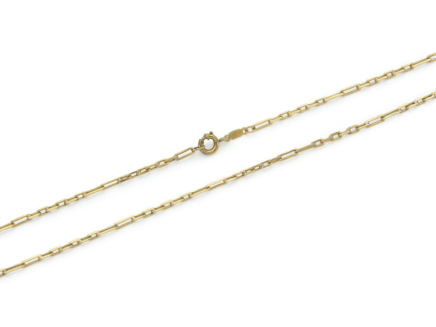 Vintage 1940s Gold Paperclip Chain Necklace
